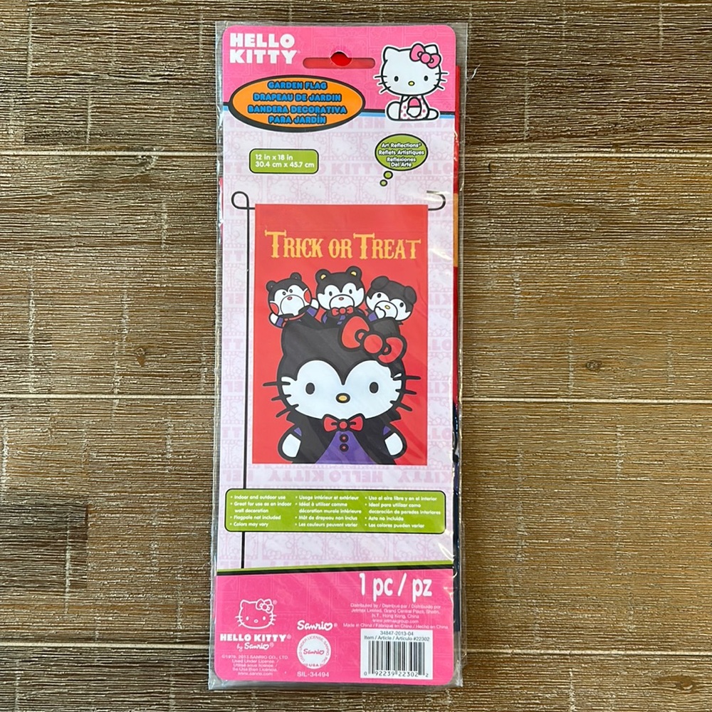 Hello Kitty Garden Flag Halloween 12” x 18”